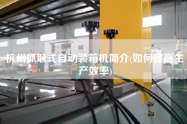 杭州抓取式自動裝箱機簡介(如何提高生產效率)